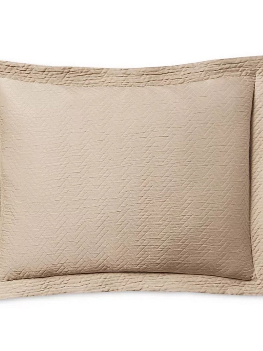 Ralph Lauren Kaia Matelassé Standard Pillow Sham 20" X 26" Natural